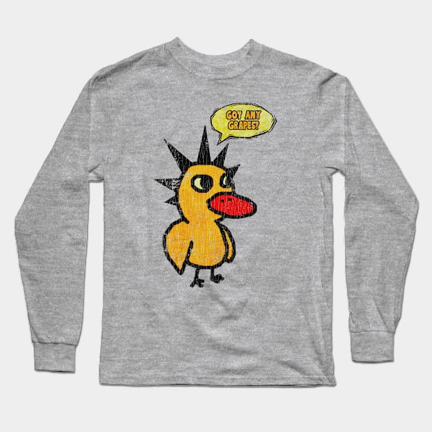 Got Any Grapes? Vintage Look Duck Punk Long Sleeve T-Shirt by We Only Do One Take